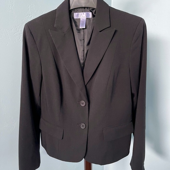 Nine West Women's Long Sleeves Front 2-Button Open Front Blazer Jacket size 6